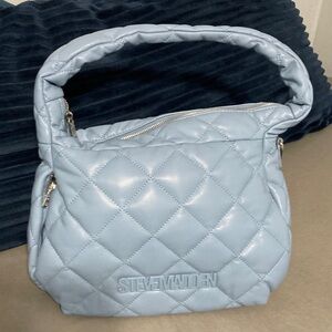 Steve Madden Sky Blue Quilted Shoulder Bag